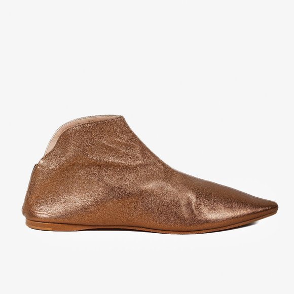 Acne Studios Metallic Bronze Babouche Slippers - Picture 1 of 9